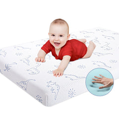 Mochen Pack and Play mattress pad cover close-up showing breathable fabric for easy cleaning