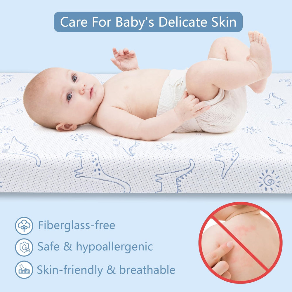 Mochen pack n play mattress pad non-slip bottom for stability