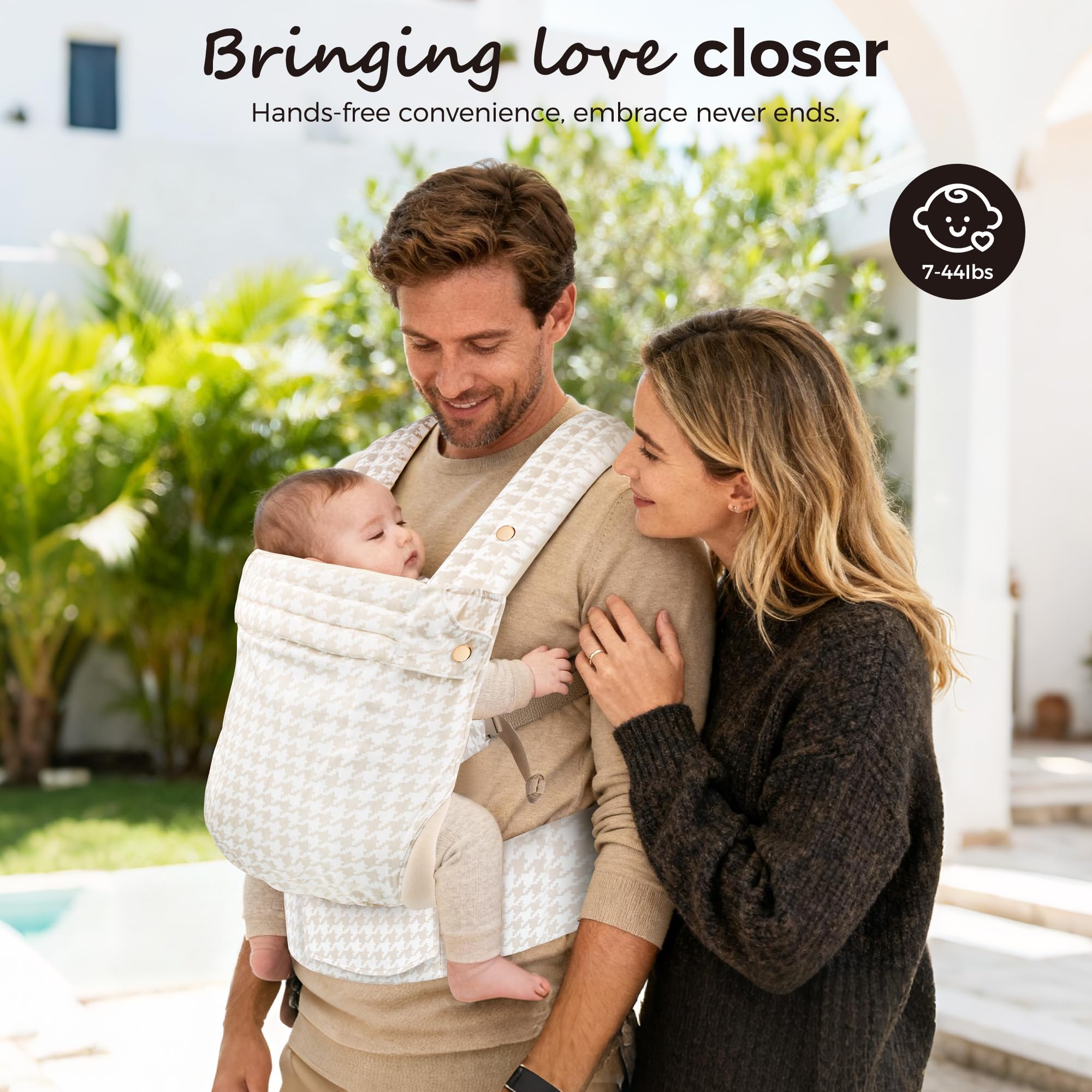 MOCKPOSE growth-friendly design supports babies from 7 to 40 pounds