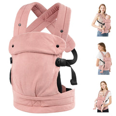 MOCKPOSE baby carrier front inward-carry view highlighting ergonomic support for newborns.