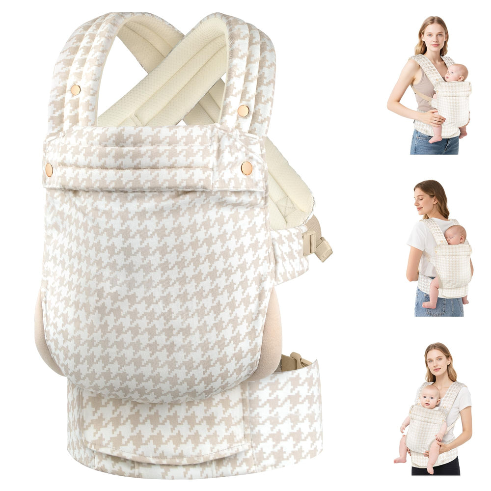 MOCKPOSE Baby Carrier worn by caregiver for comfortable hands-free bonding with baby.