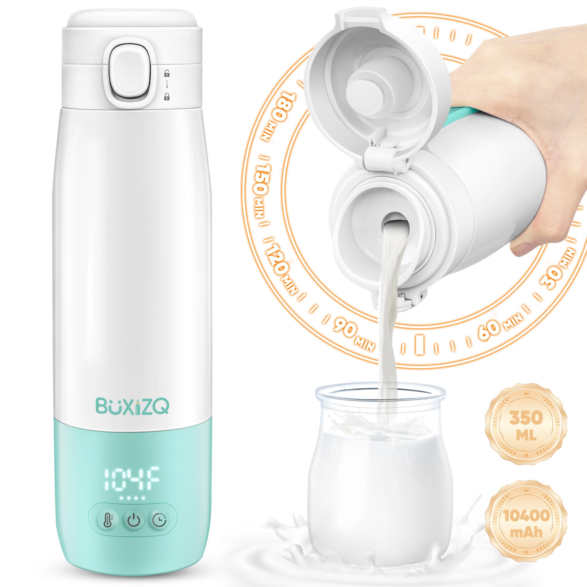 mockpose portable bottle warmer with standby battery for on-the-go feeding
