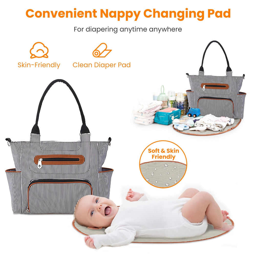 Moclever diaper bag in stylish neutral tones for modern parents