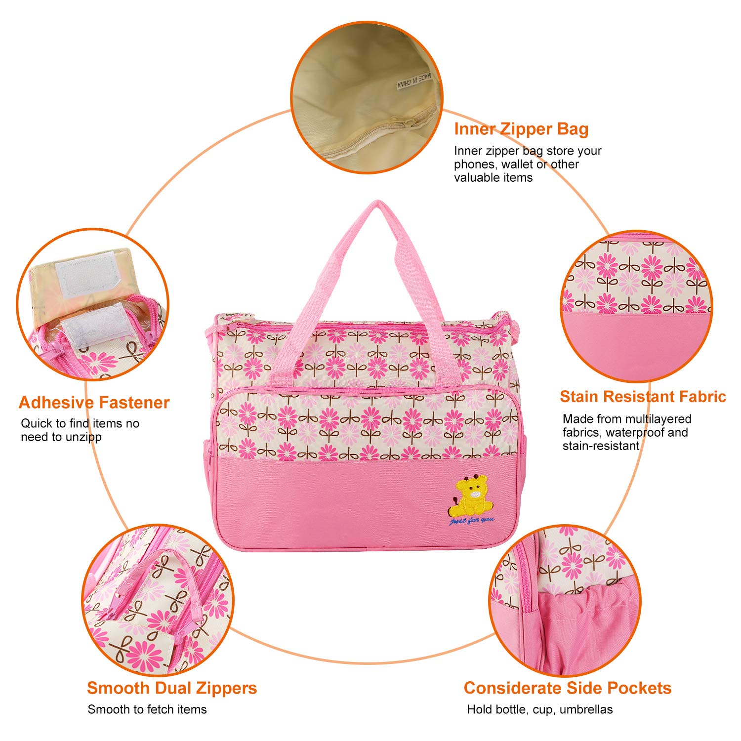 Moclever snack bag pink ideal for storing baby food on the go.