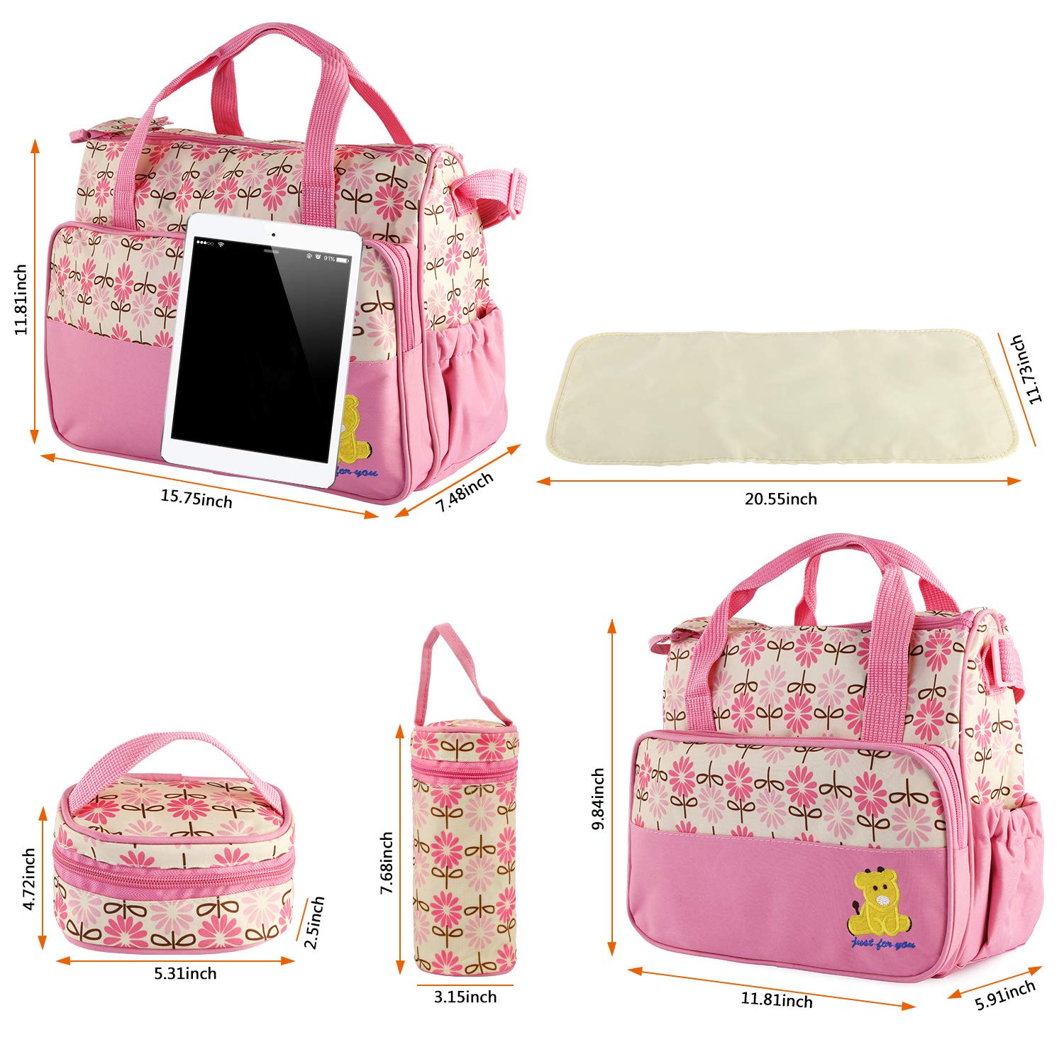 Moclever wide-open top pink design enables easy item retrieval on busy days.