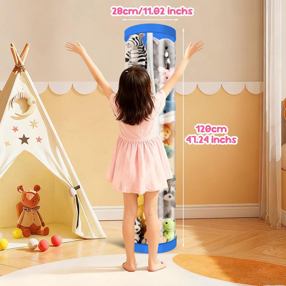 Mocuba transparent tube demonstrates clear visibility for quick toy identification.