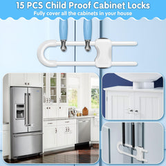 Modacraft cabinet lock dual-button release demonstrates secure, easy access for adults