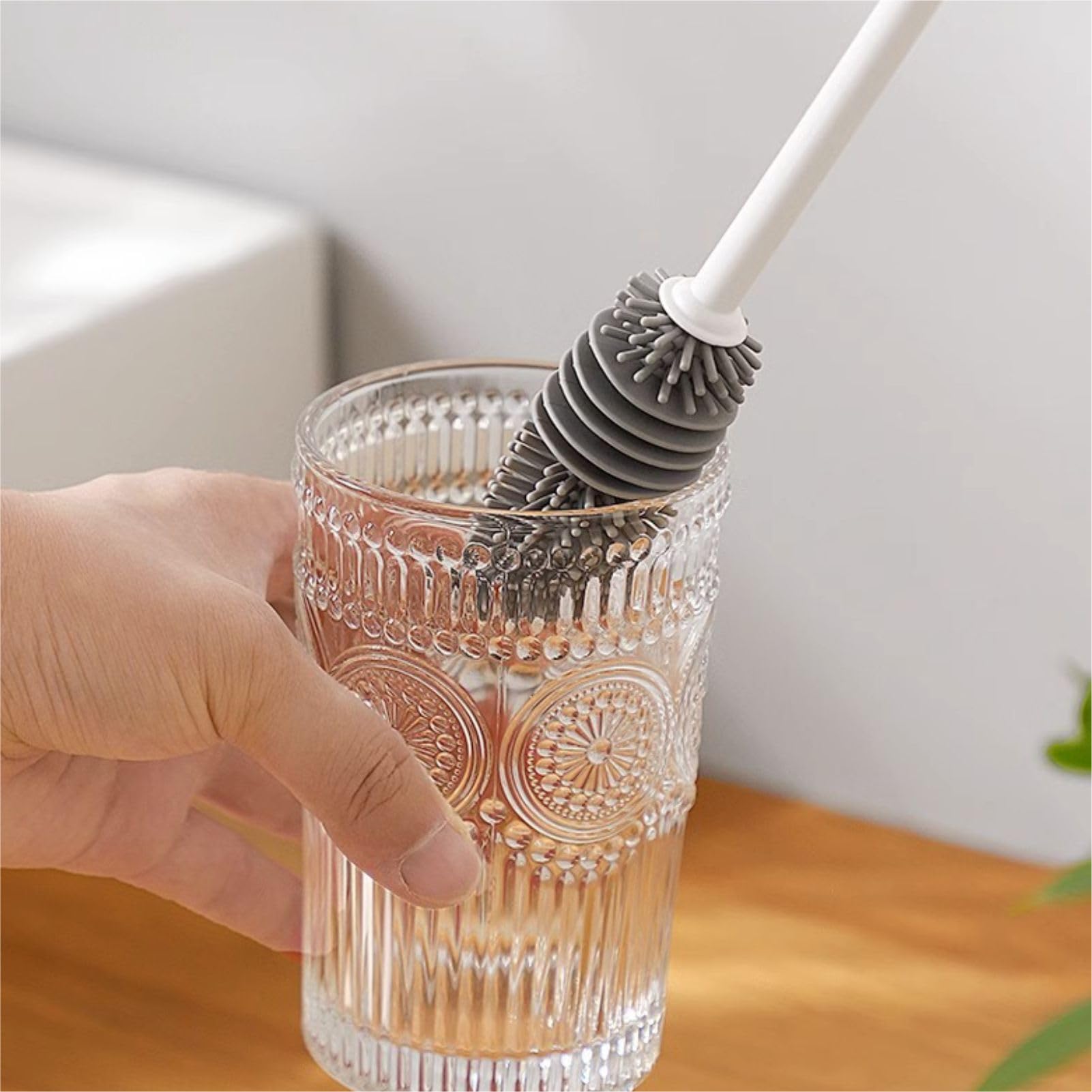MODADOG silicone brush drying quickly after use on rack