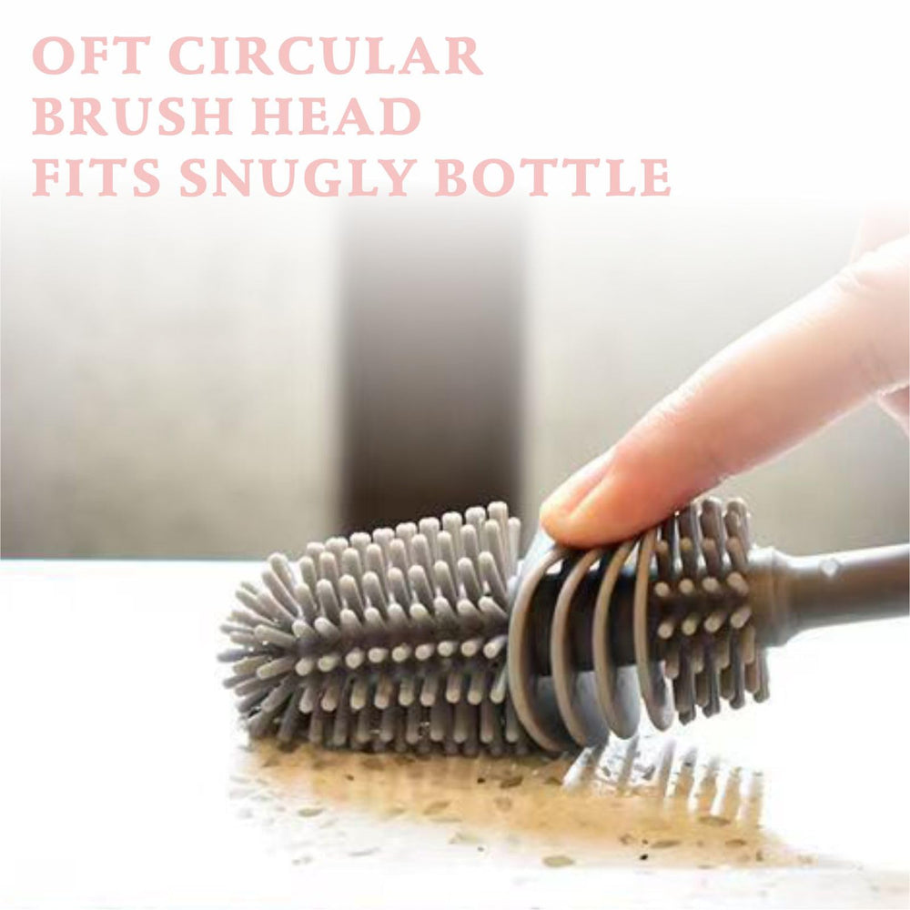 MODADOG brush cleaning a narrow-neck bottle, showing reach