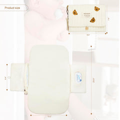 MODAKIDS changing pad with wipes pocket for quick access on outings