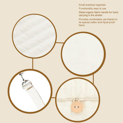 MODAKIDS smart wipes pocket for quick access during changes.