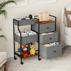 Modanais diaper caddy cart rolling wheels enable easy movement around the nursery.