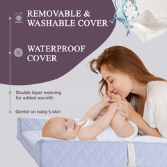 Modera changing pad non-slip bottom detail emphasizes grip and stability on surfaces.