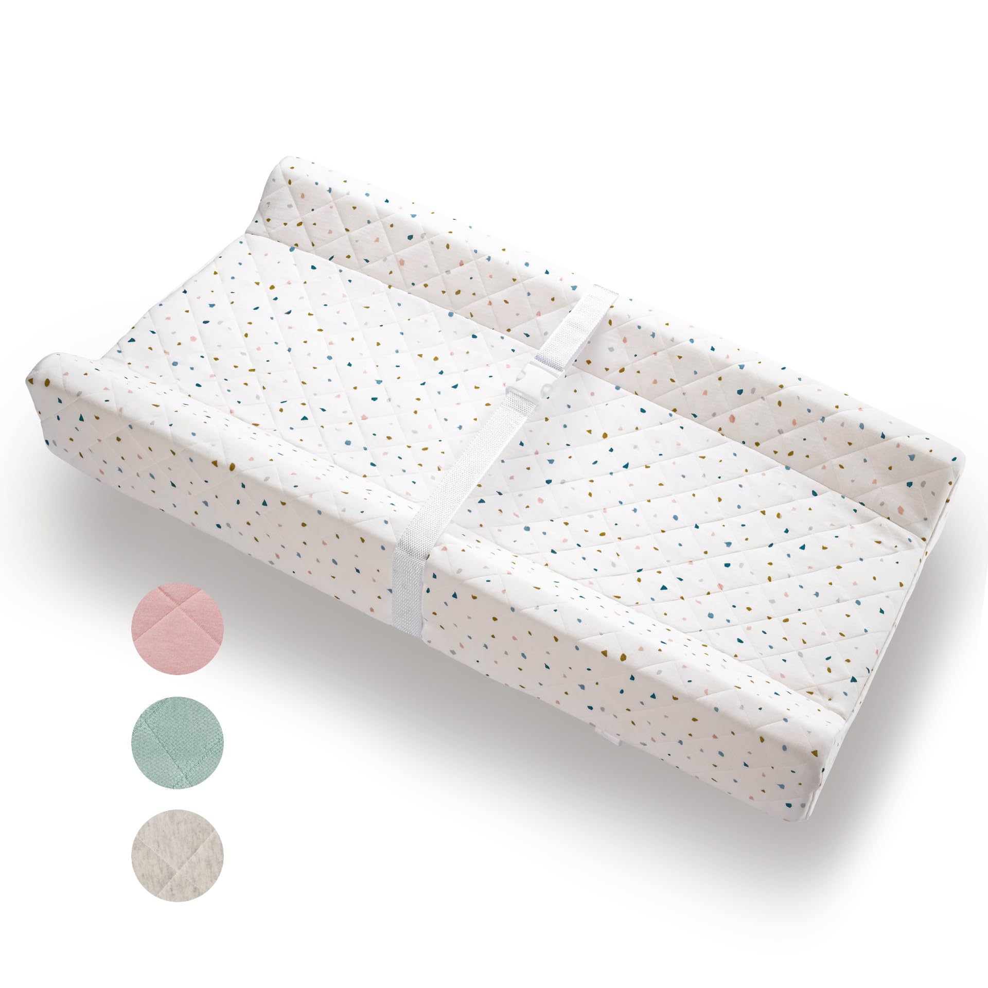 Modera Changing Pad Topper offers cushioned comfort for diaper changes.