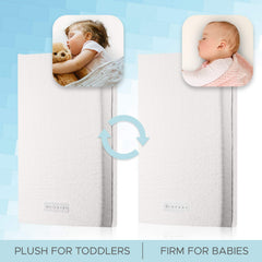 Modera Crib Mattress Toddler Soft Side with memory foam gel and cooling.