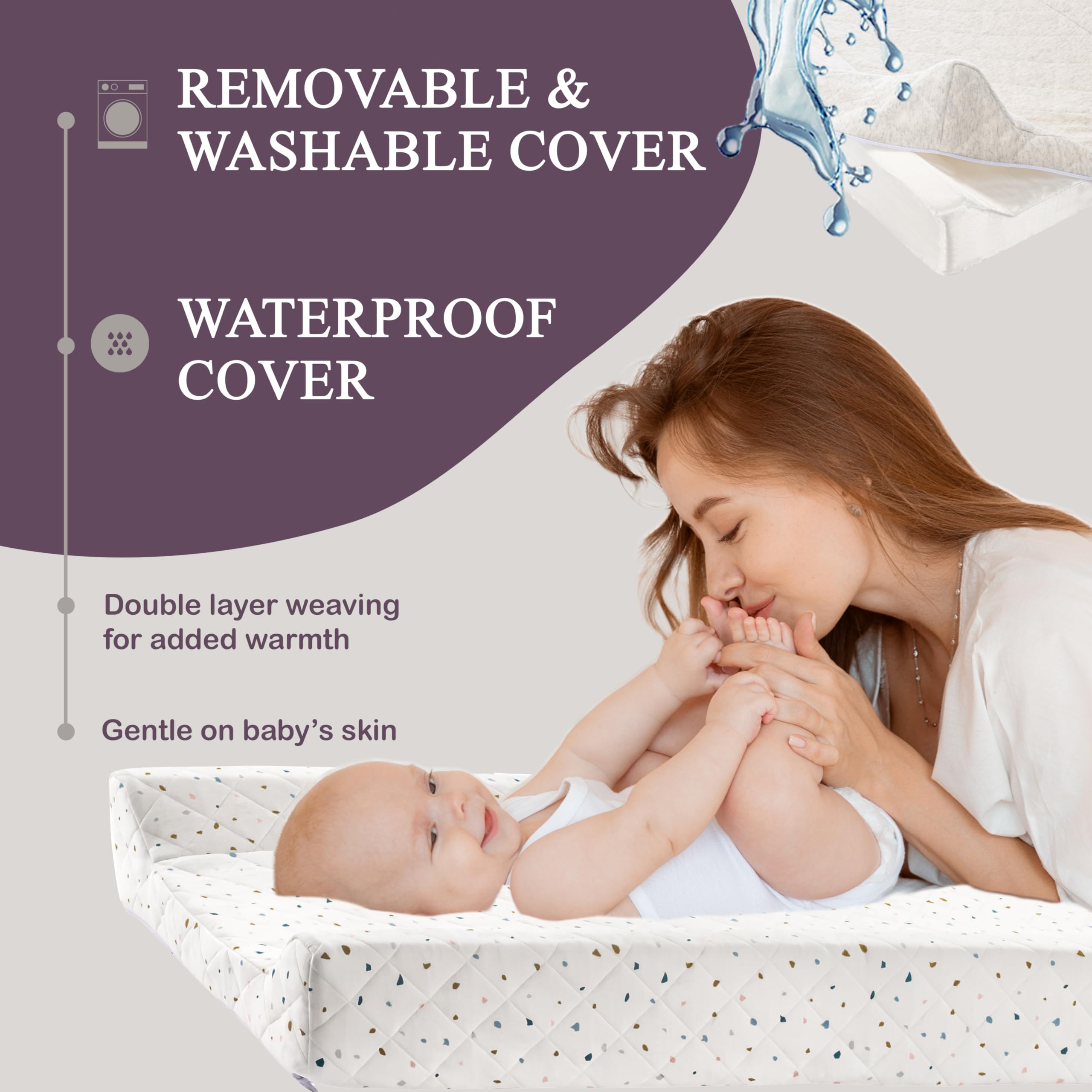 Modera Adjustable Safety Strap keeps newborn snug during changes.