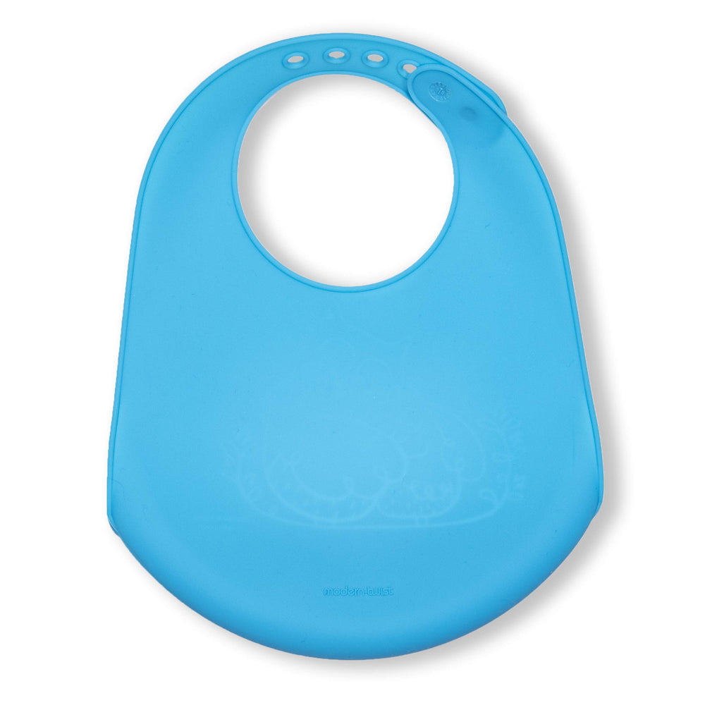 MODERN-TWIST bucket-bib folded compact-packaging highlights easy storage for travel.