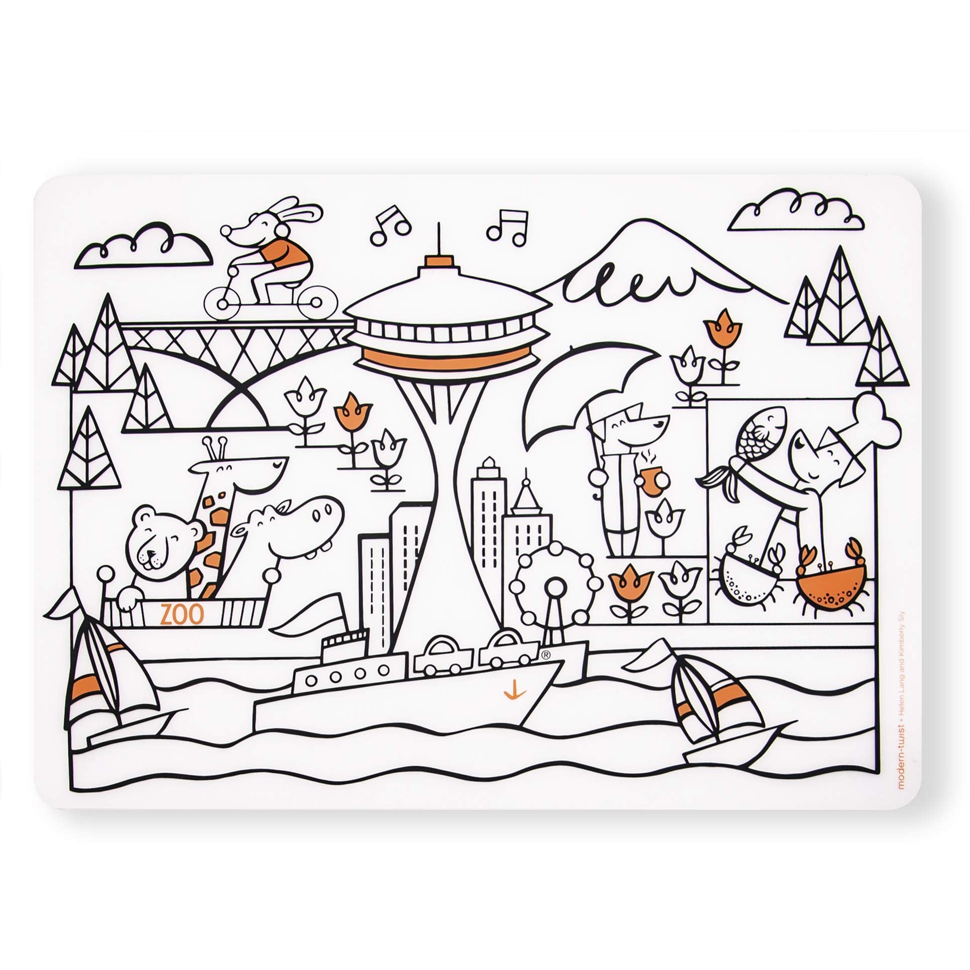MODERN-TWIST Mark-Mat silicone placemat shows 100% food-grade material for safety