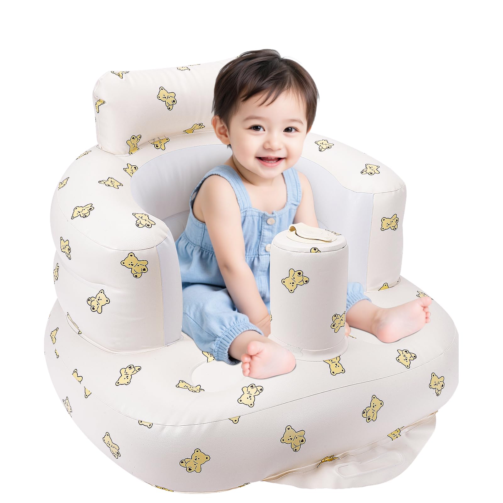 Momsnug Bear inflatable seat front view for cozy baby seating