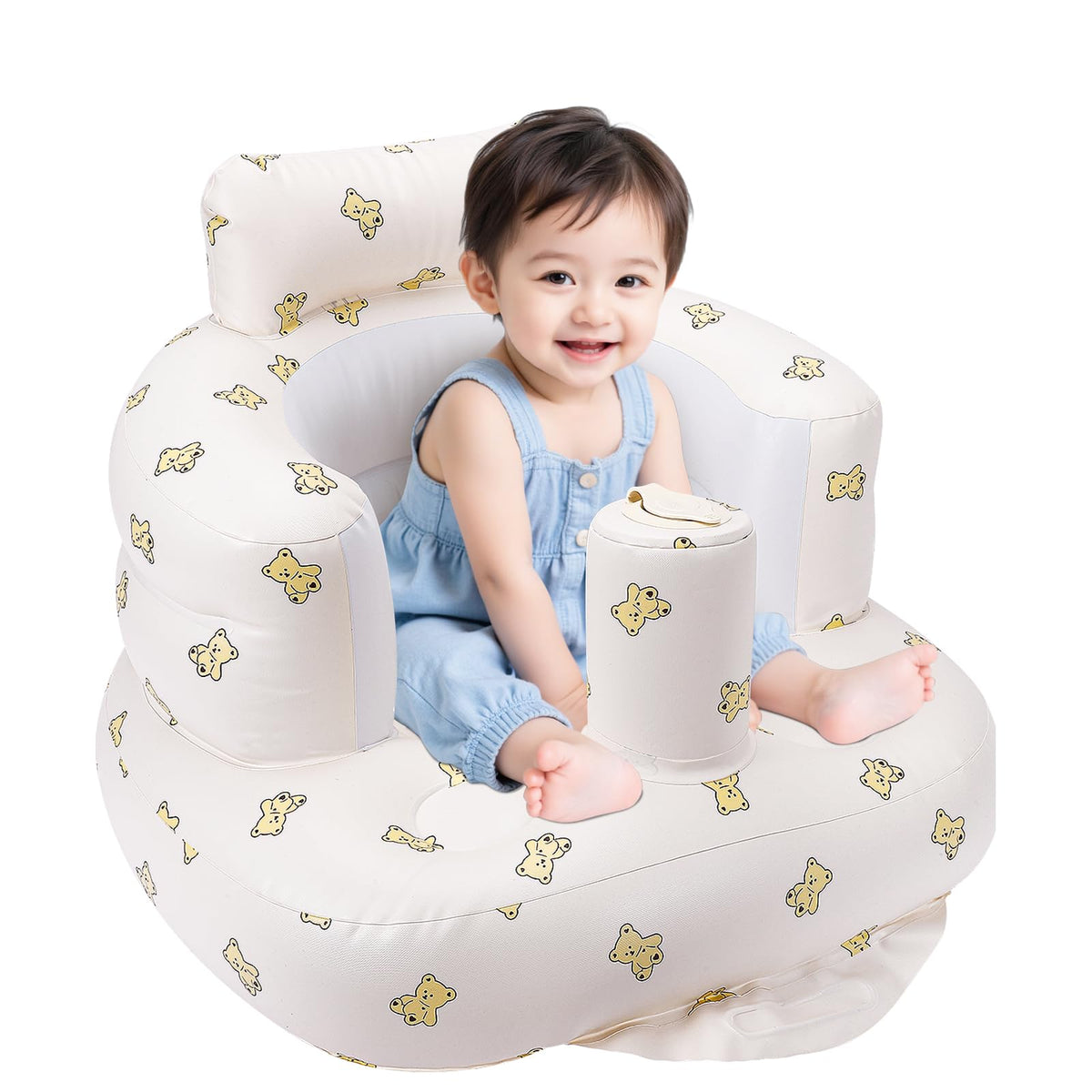 Momsnug Bear inflatable seat front view for cozy baby seating