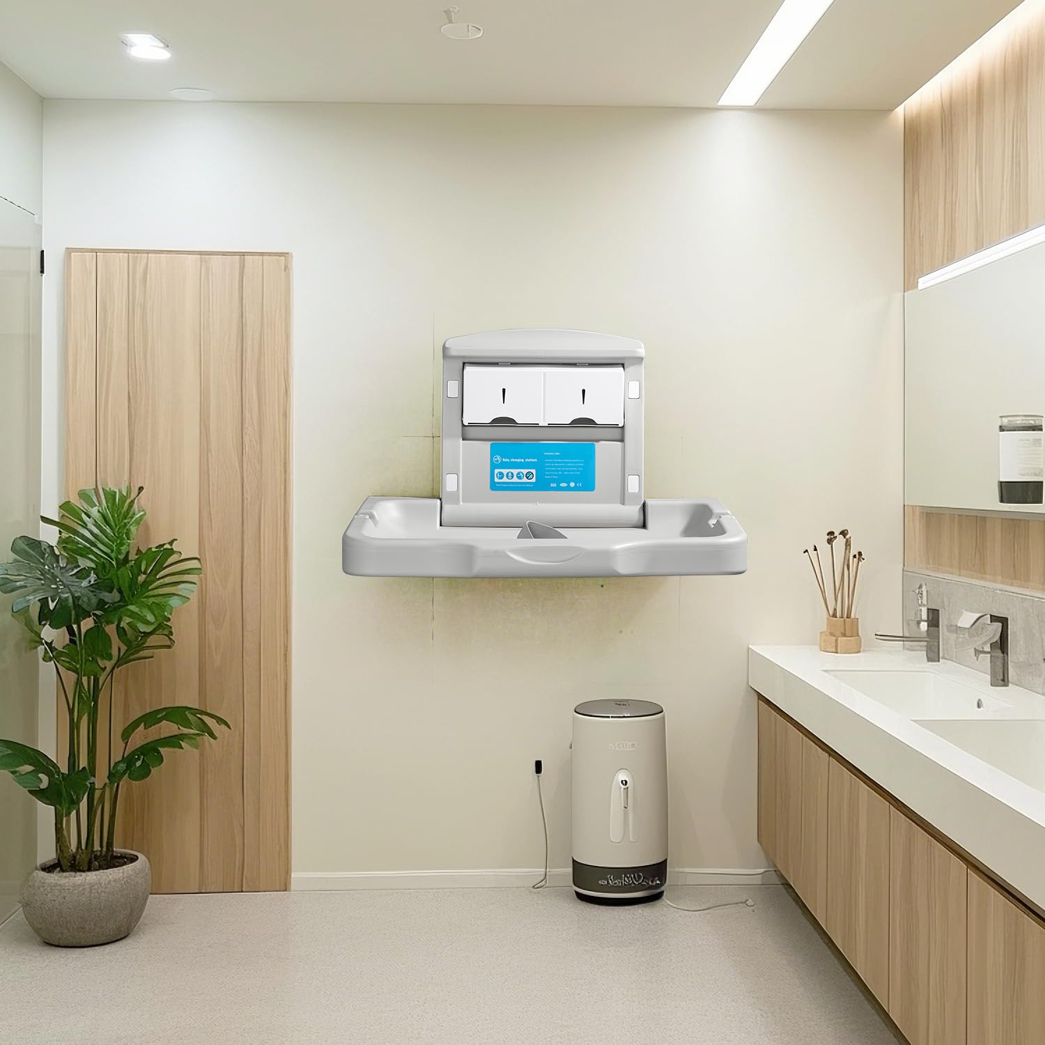 Modundry built-in liner dispensers enable quick, sanitary refills