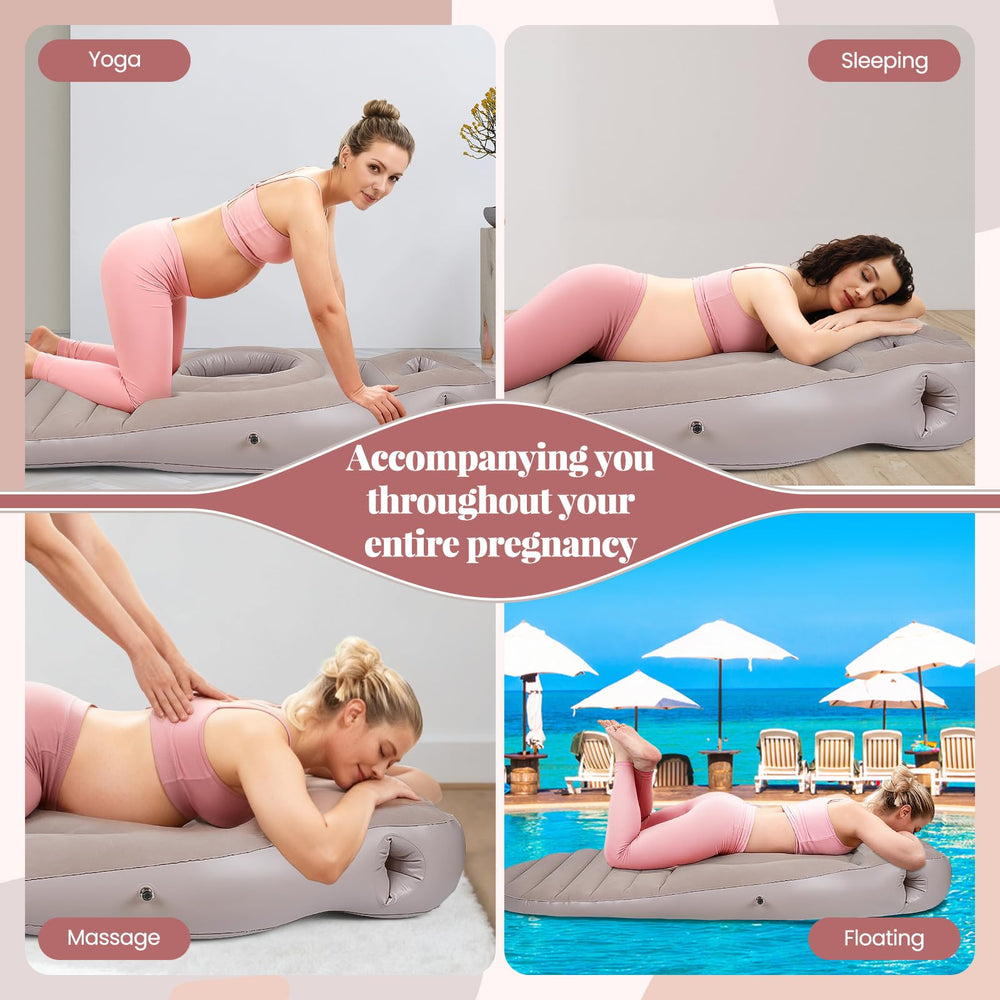 MOELUM prone-sleep setup supports spinal alignment for comfortable rest.