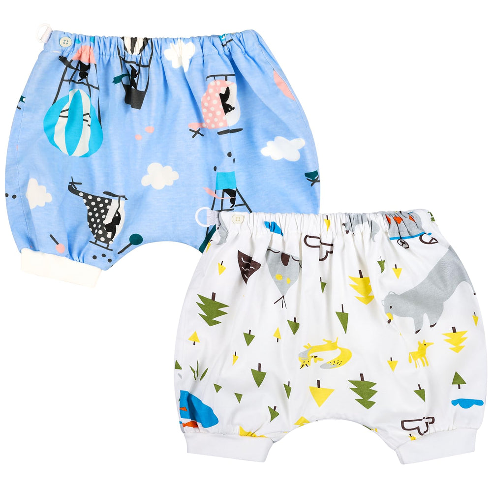 MOEMOE BABY leakproof bedwetting diaper pants blue pack closeup for overnight protection