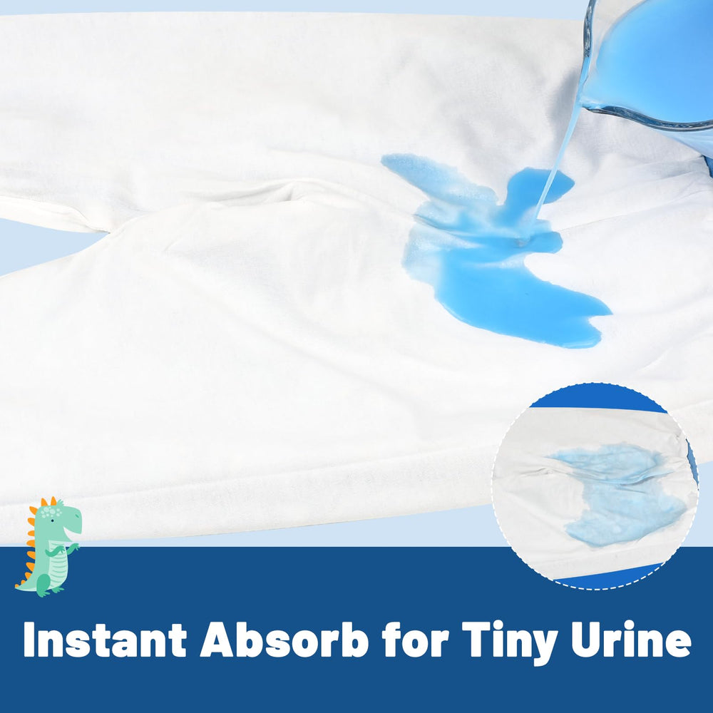 MOEMOE BABY night-time absorbent coverage—reduces leaks while sleeping.