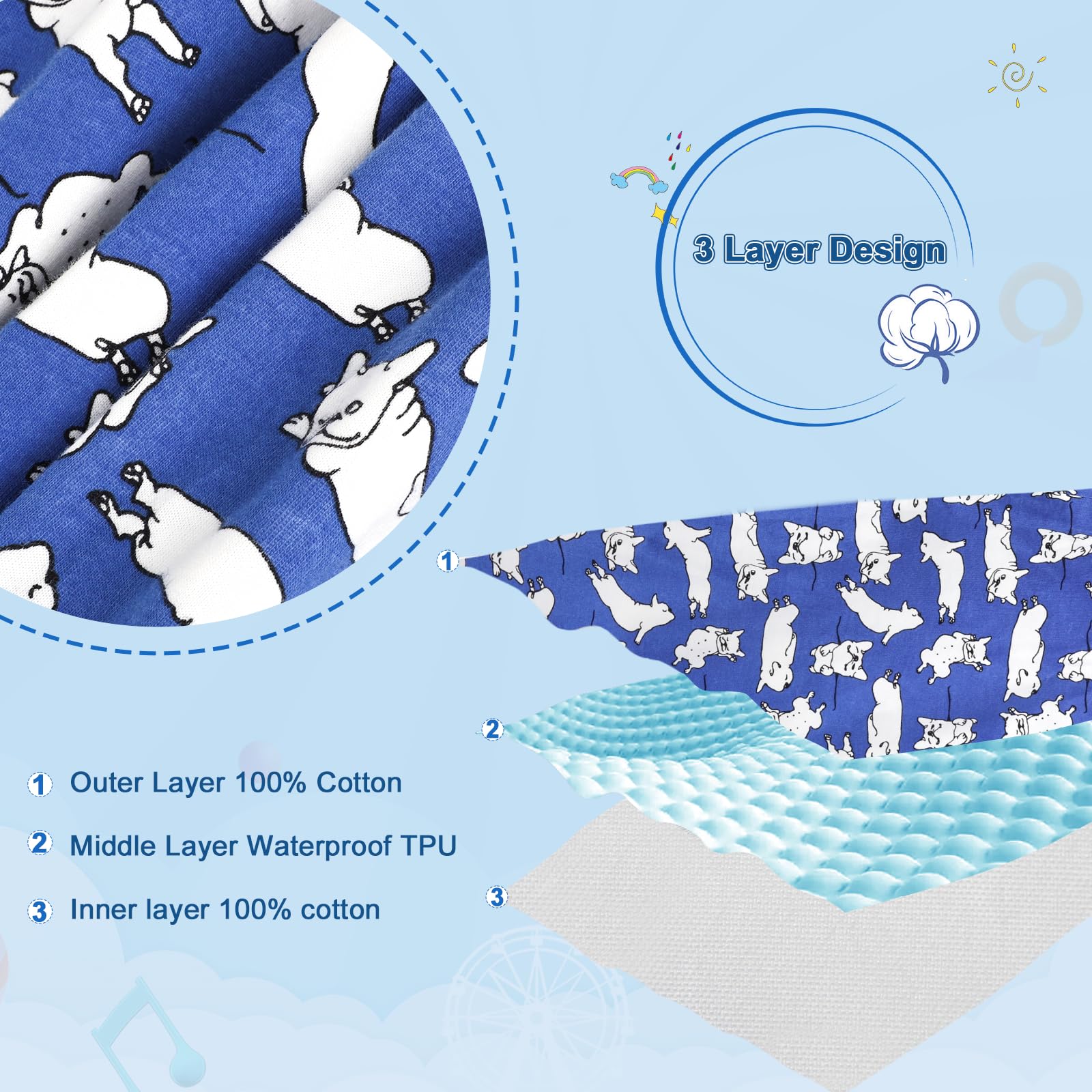 MOEMOE BABY potty-training pants absorbent design catches small accidents during training.