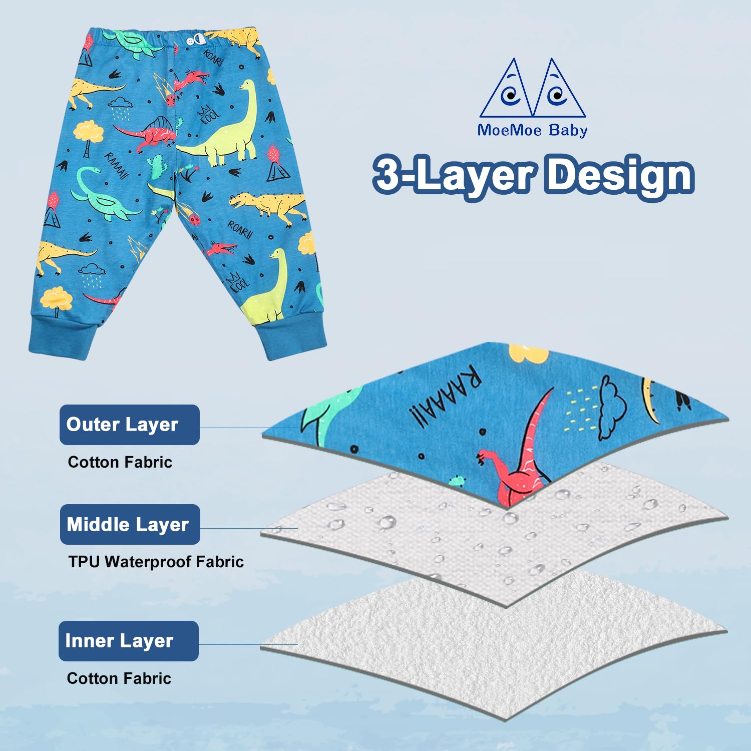 MOEMOE BABY potty-training pants with adjustable waist for a secure fit