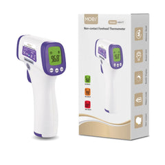 MOES Forehead Thermometer front view for quick, hygienic temperature checks.