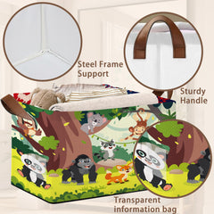 Mogifedc animals storage basket large folded shows space-saving collapse when not in use.