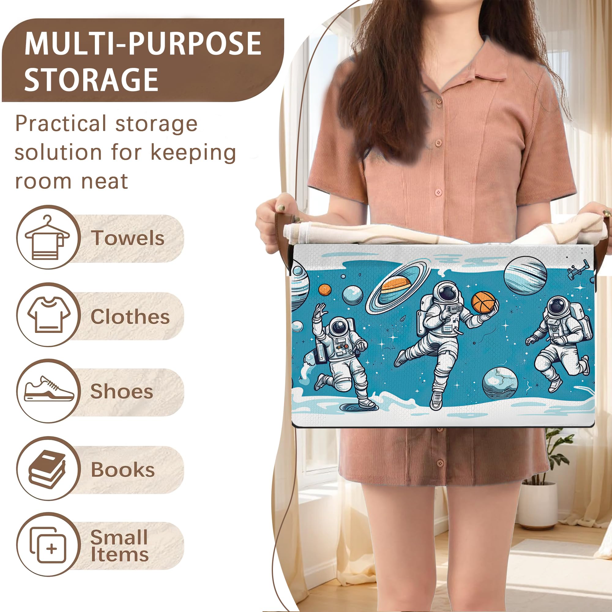 Mogifedc astronaut basket side handle enables easy transport of items