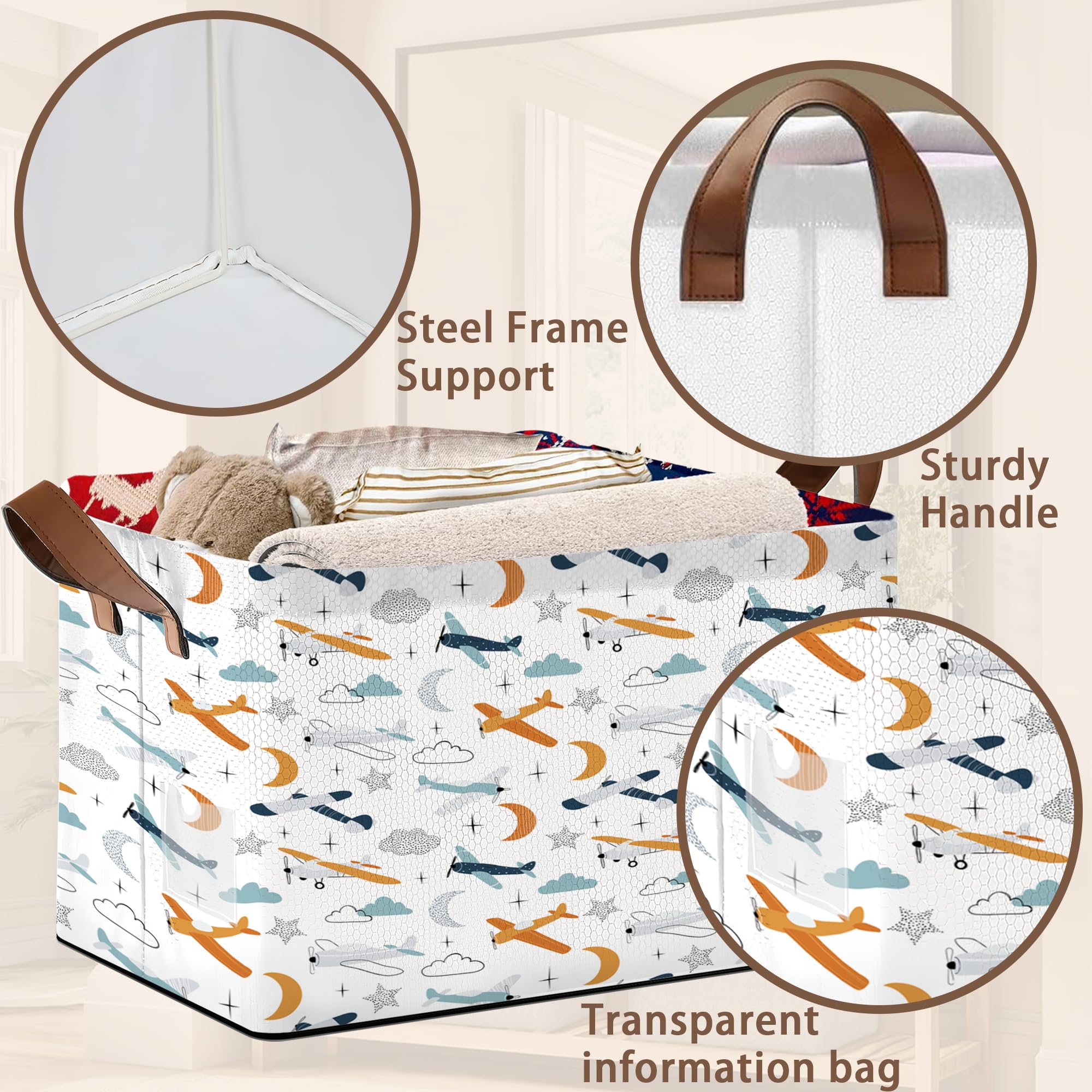 Mogifedc aviation storage basket collapsed for space-saving storage