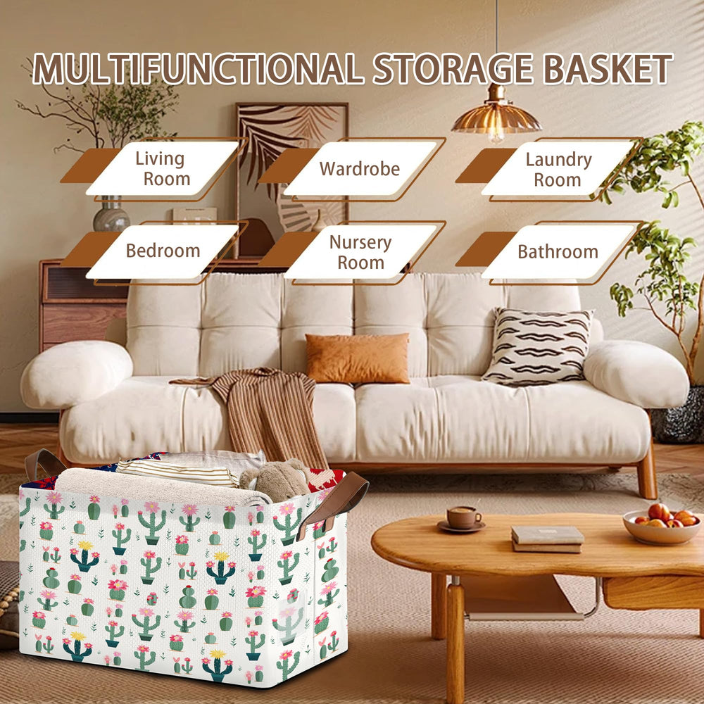 Mogifedc Desert Bloom storage basket multipurpose use for laundry books and pet items