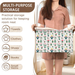 Mogifedc Desert Bloom storage basket side view shows collapsible design for compact storage