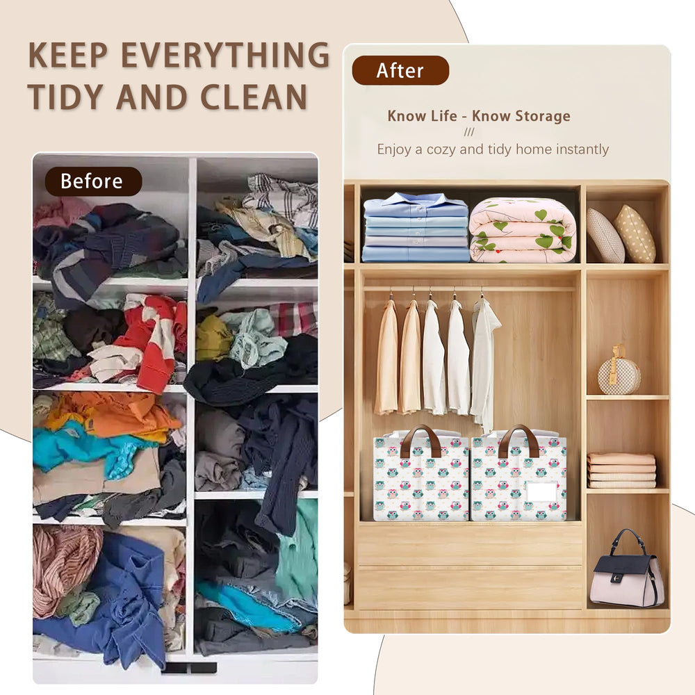 Mogifedc Owl Pattern Storage Basket doubles as laundry or toy bin.