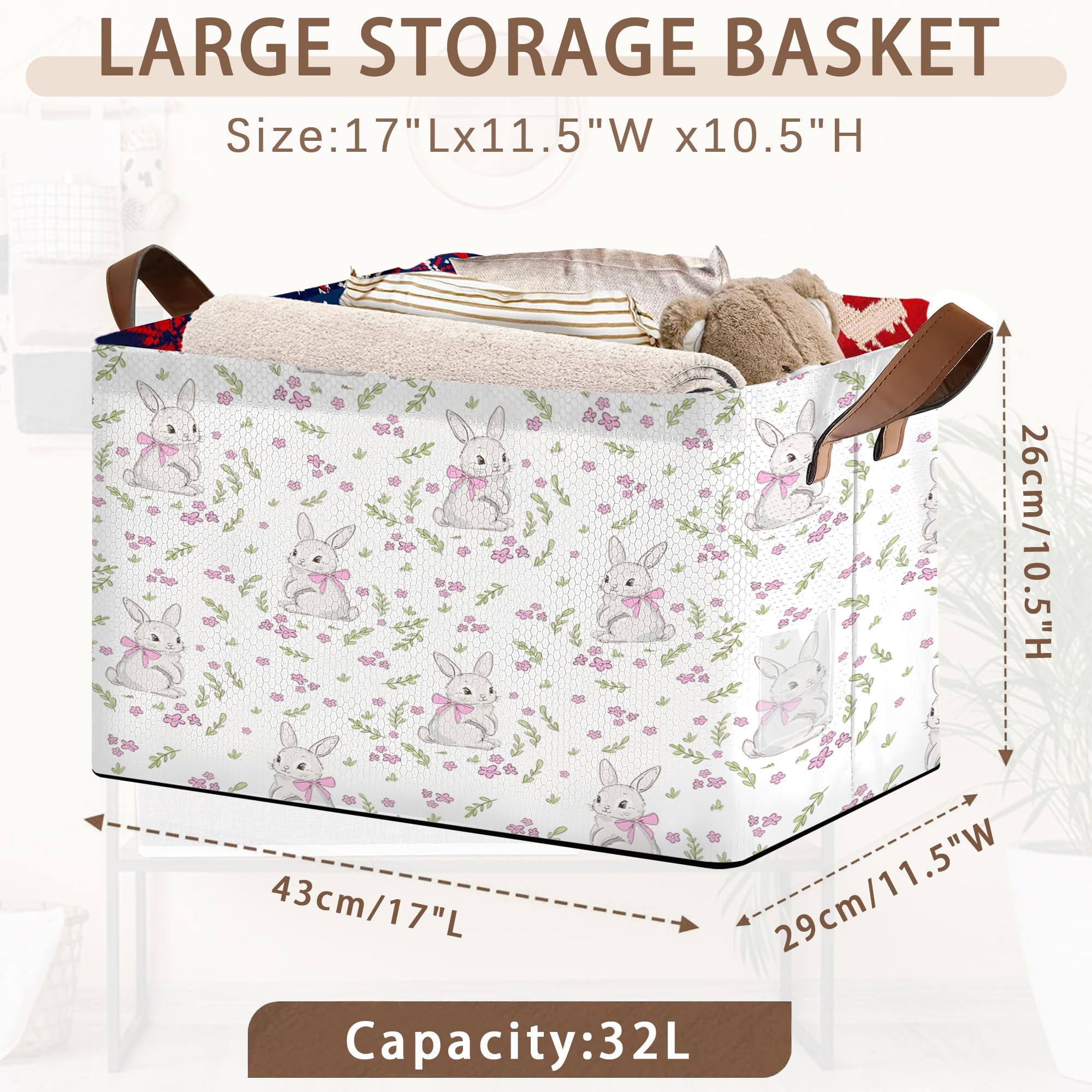 Mogifedc storage basket leather handles demonstrate easy transport and reinforced stitching