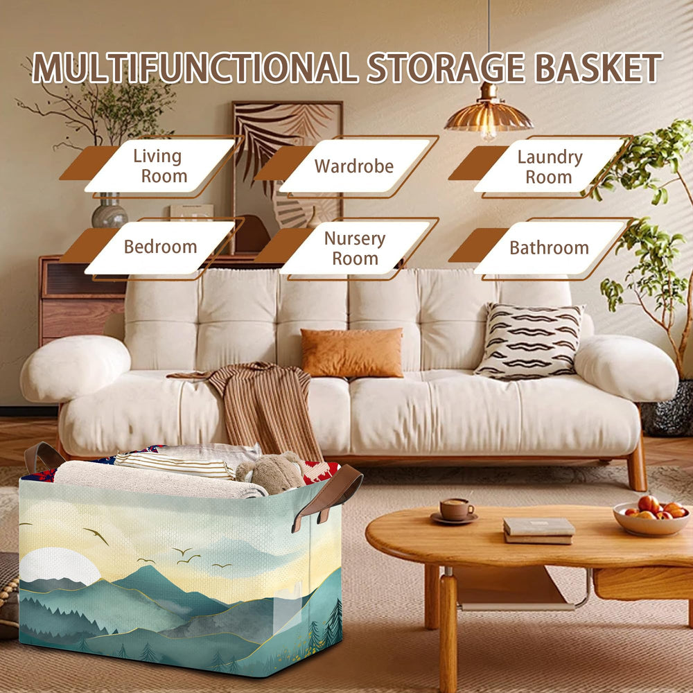 Mogifedc Sun Mountains decorative design enhances home decor while storing items.