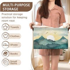 Mogifedc Sun Mountains storage basket side view highlighting sturdy frame.