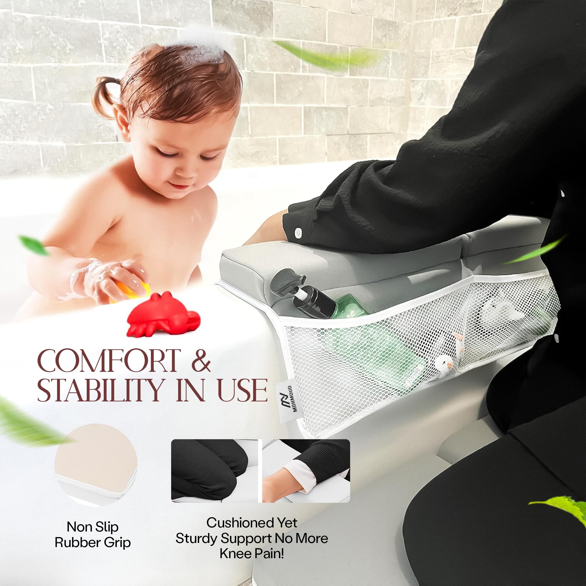 Mohmoud compact folded design stores neatly between baths