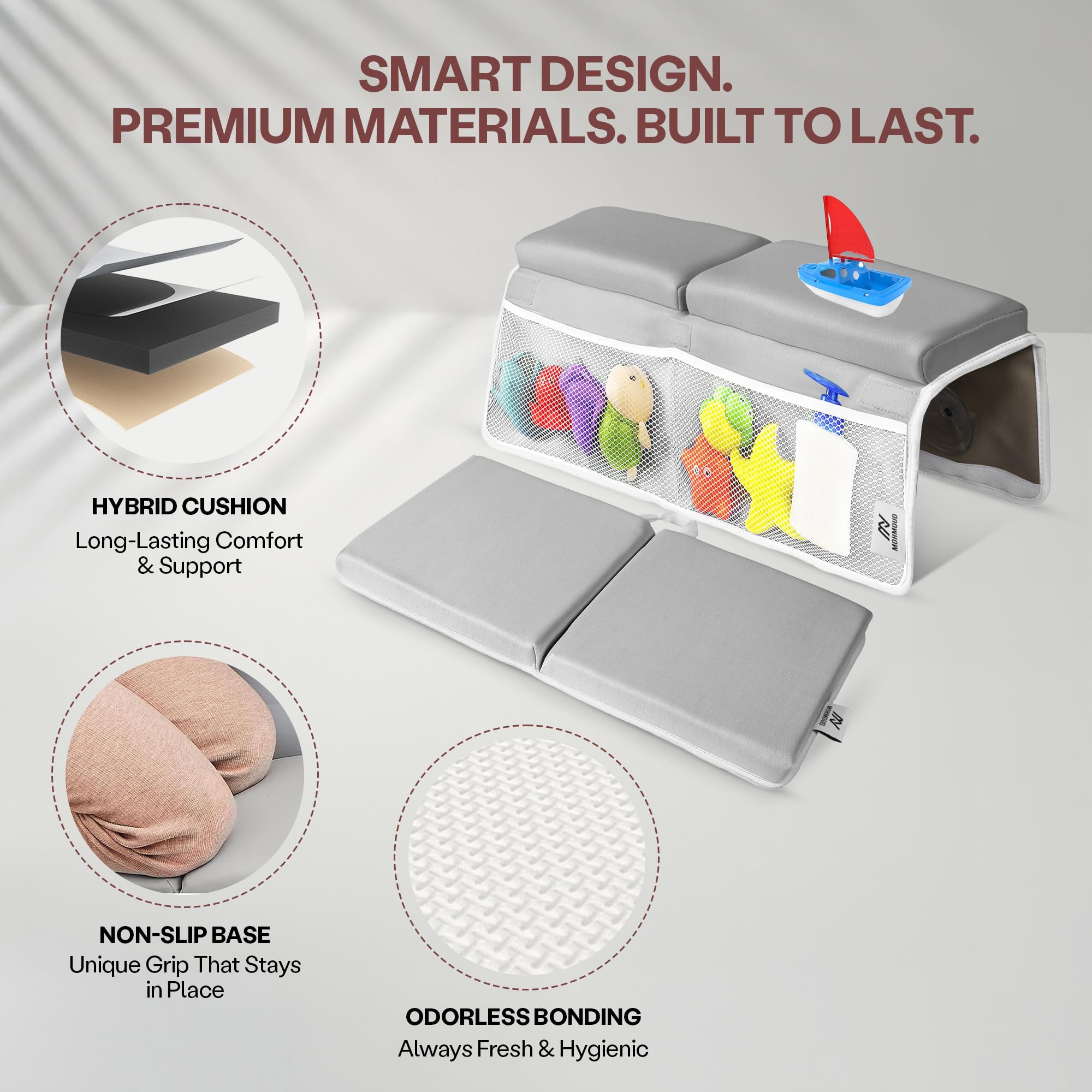 Mohmoud machine washable kneeler and rest pad with quick-dry design