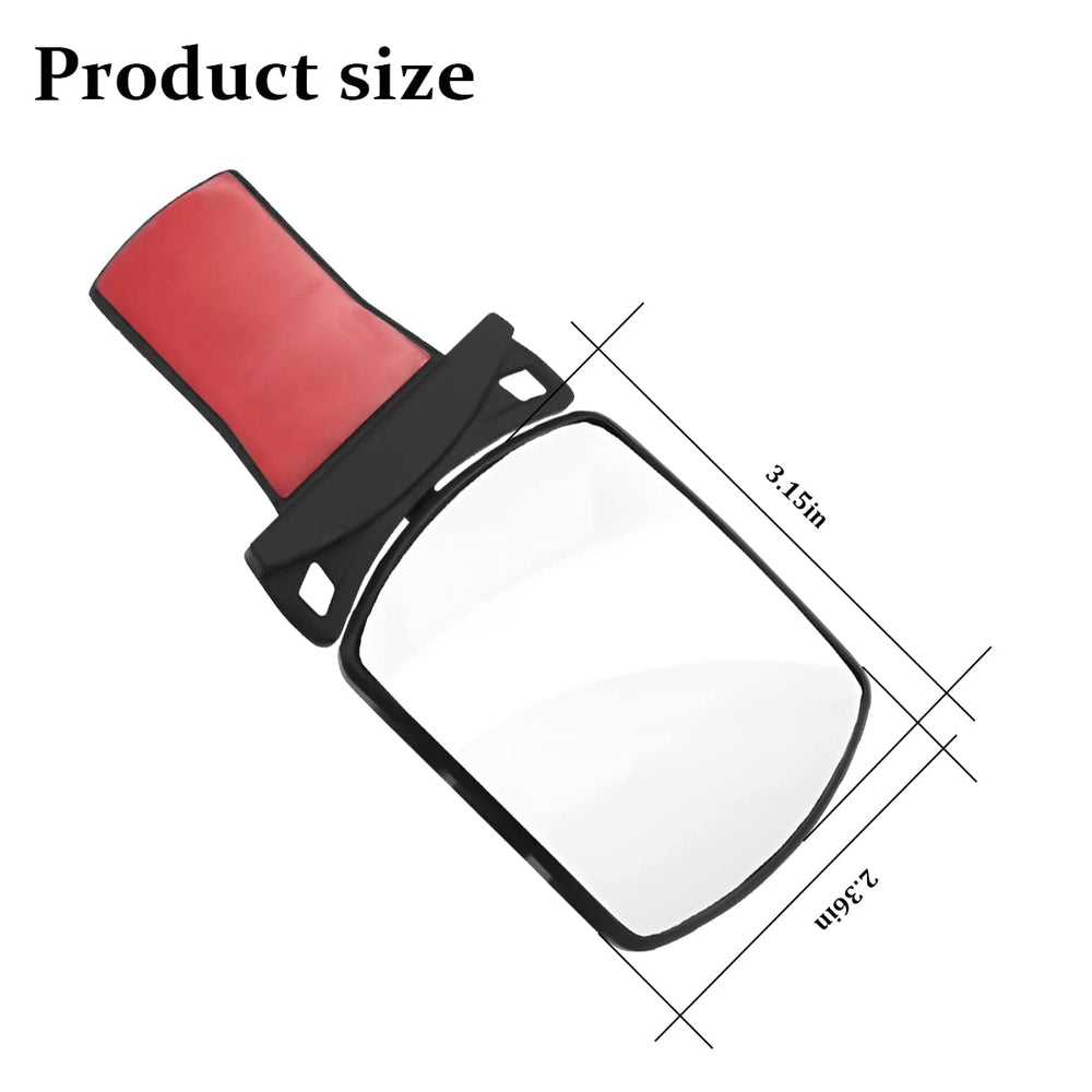 Moioee rear seat observation mirror convex provides broader perspective.