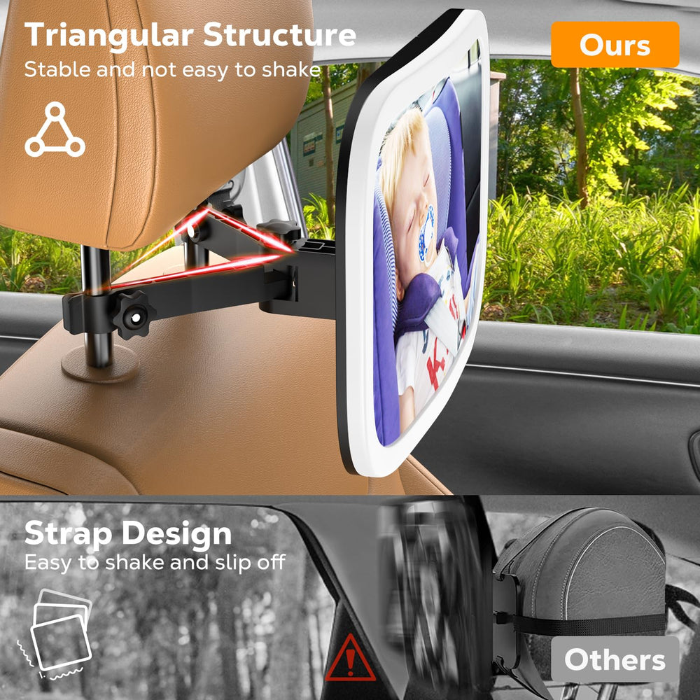 MoKo rear-facing view lets you check baby with minimal distraction