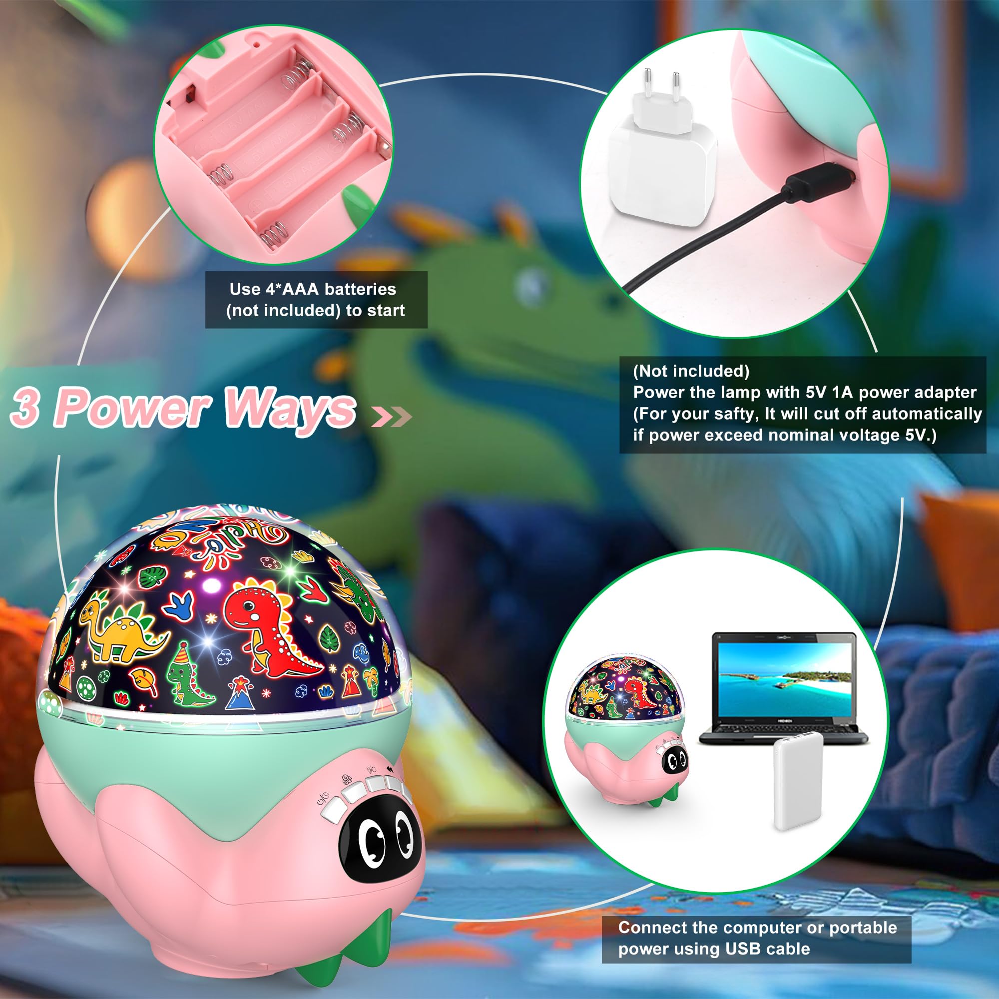 MOKOQI 17-color lighting offers mood-setting options for naps and stories