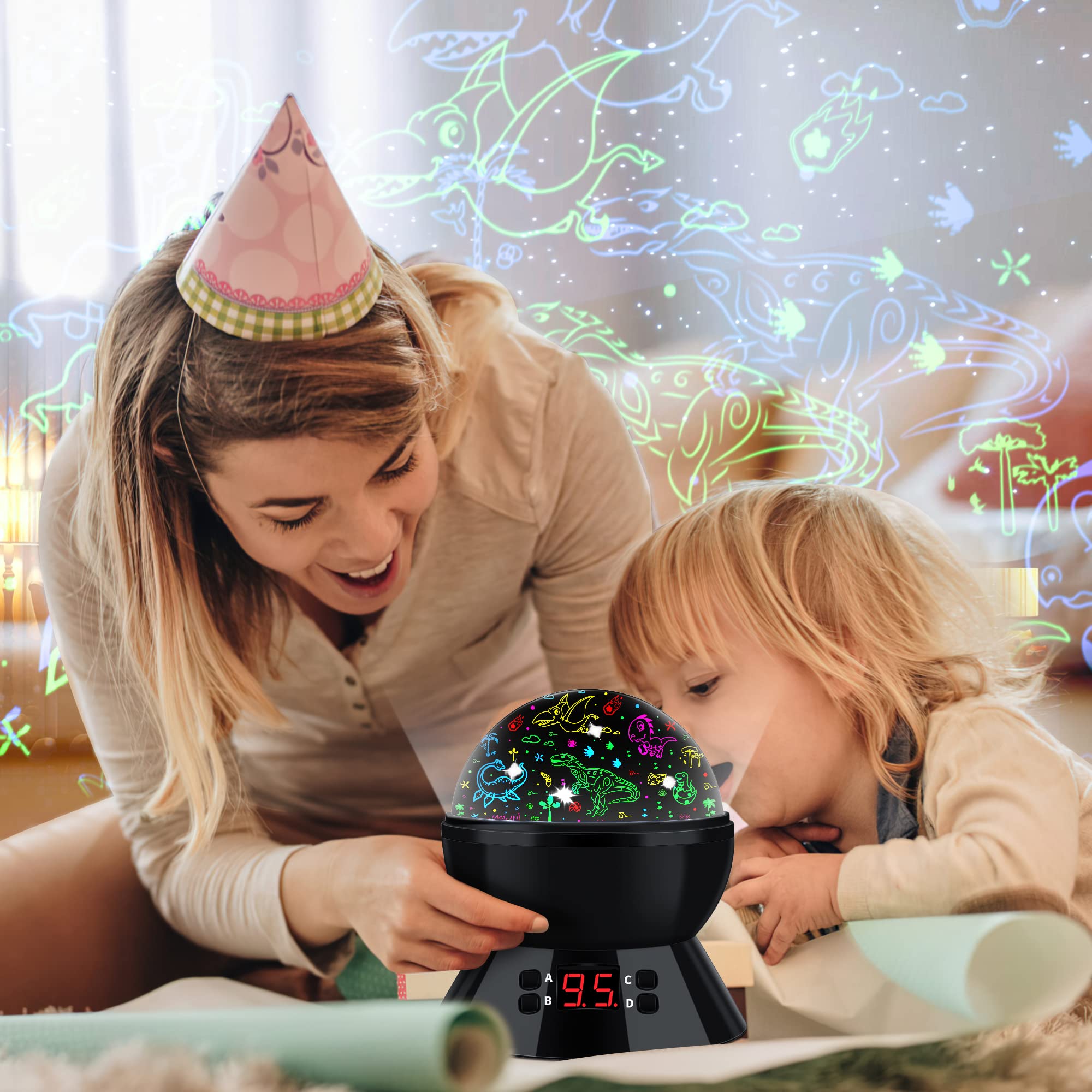 MOKOQI night light with belly controls for easy setup