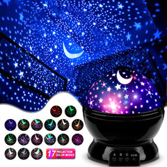MOKOQI Star Projector belly buttons control for easy spin and color changes