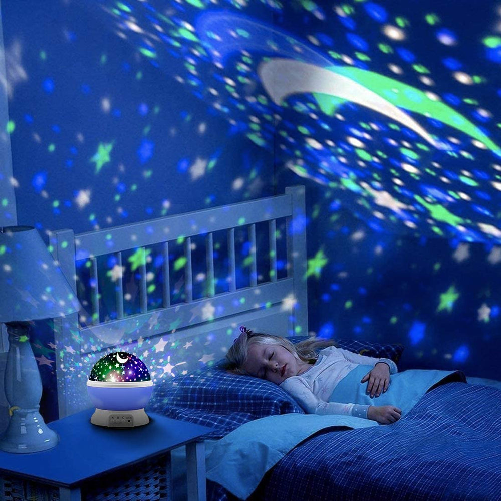 MOKOQI star projector powered by USB and batteries for travel.