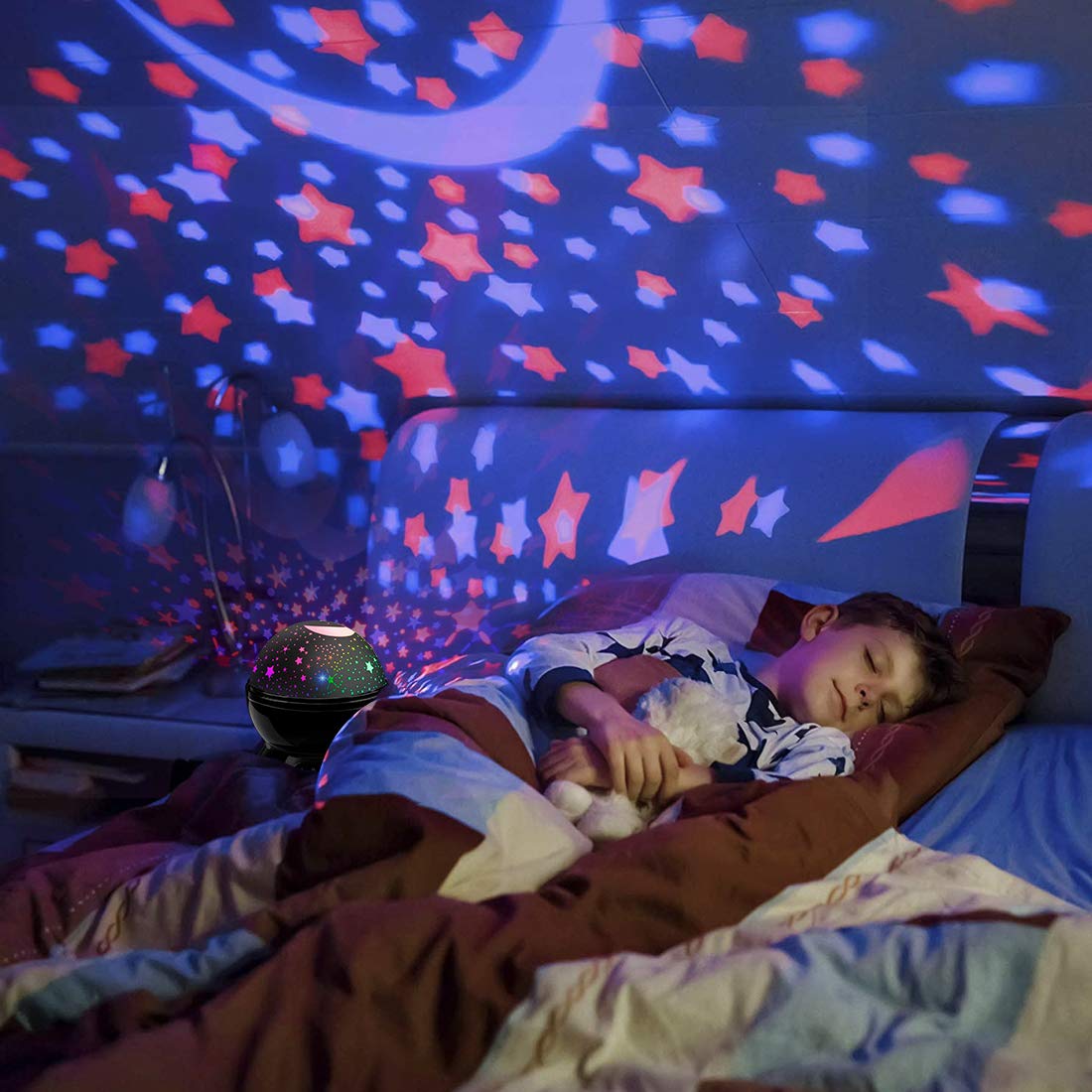 MOKOQI Star Projector powered by USB or four AAA batteries for portability