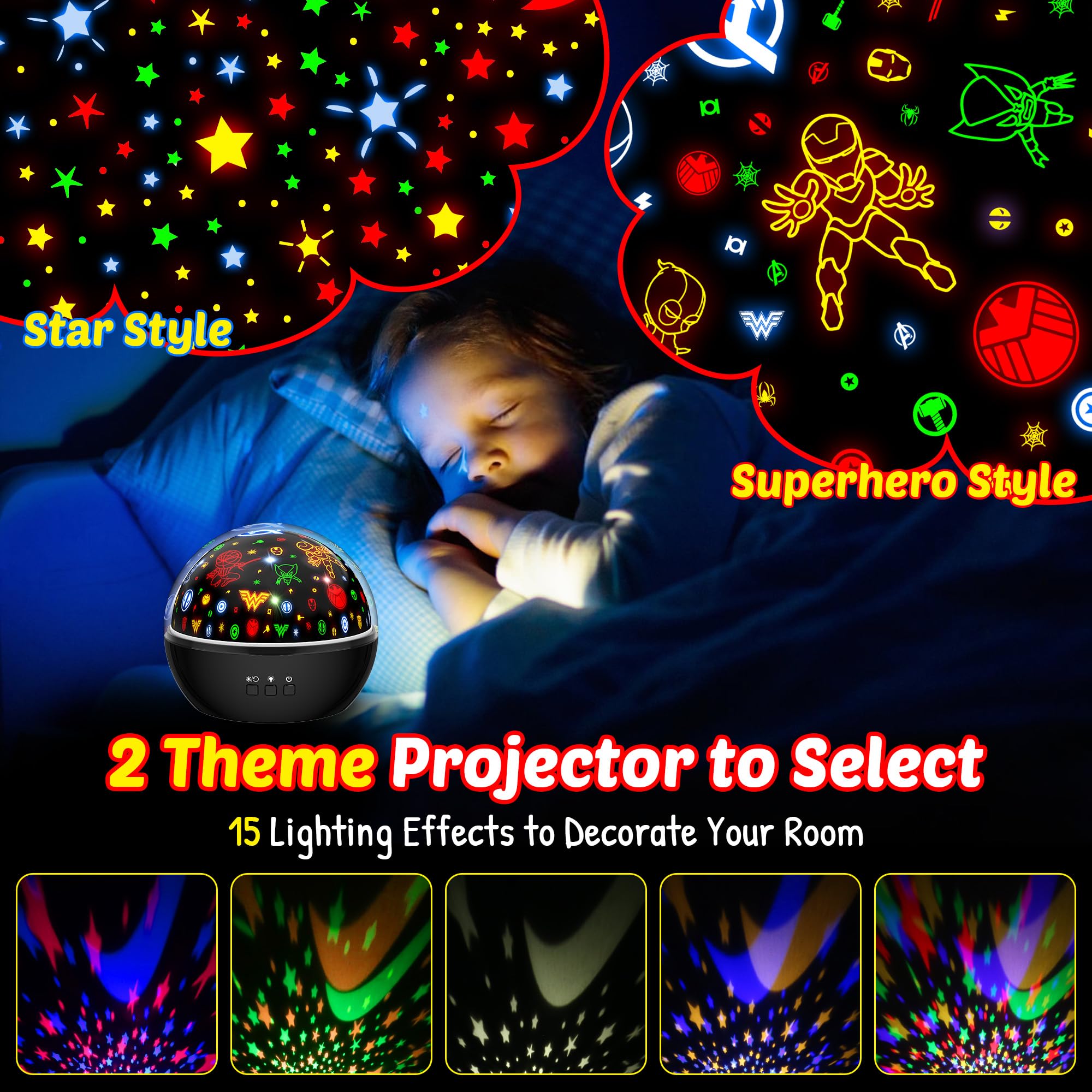 MOKOQI star projector casts calming night-sky visuals for sleep